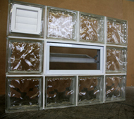 Prefab glass block vent - Glass Blocks of St. Louis